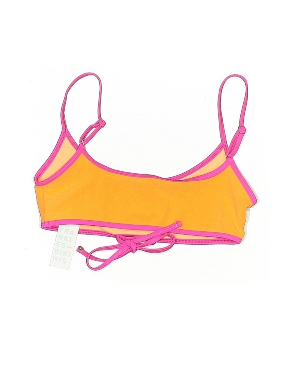Frankies Bikinis Waco Terry Bikini Top Sundown Orange Pink Bralette M NWT - Picture 5 of 6